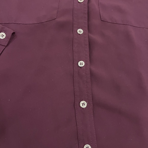 DYNAMITE Burgundy Work Blouse in Size Small GUC - Picture 7 of 8